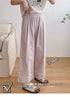WANWAN Wide Leg Lace Border Trousers